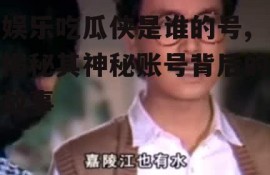 娱乐吃瓜侠是谁的号,揭秘其神秘账号背后的故事