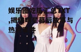 娱乐圈吃瓜汇总TXT,揭秘明星幕后故事与热点事件