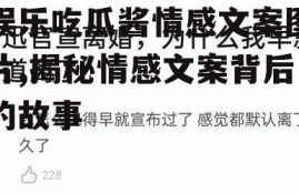 娱乐吃瓜酱情感文案图片,揭秘情感文案背后的故事