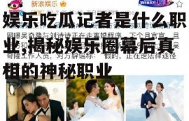 娱乐吃瓜记者是什么职业,揭秘娱乐圈幕后真相的神秘职业