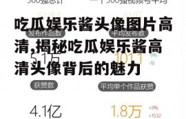 吃瓜娱乐酱头像图片高清,揭秘吃瓜娱乐酱高清头像背后的魅力