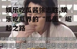 娱乐吃瓜酱徐志胜,娱乐吃瓜界的“瓜王”崛起之路