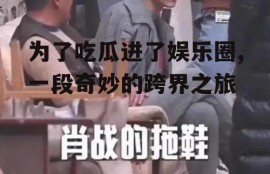 为了吃瓜进了娱乐圈,一段奇妙的跨界之旅