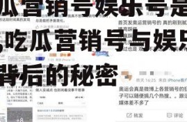 吃瓜营销号娱乐号是什么,吃瓜营销号与娱乐号背后的秘密