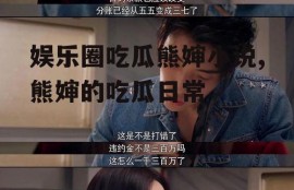 娱乐圈吃瓜熊婶小说,熊婶的吃瓜日常