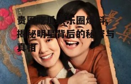 贵圈吃瓜娱乐圈爆料,揭秘明星背后的秘密与真相