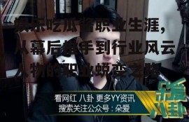 娱乐吃瓜酱职业生涯,从幕后推手到行业风云人物的职业蜕变之路