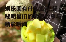 娱乐圈有什么瓜吃,揭秘明星们的幕后故事与精彩瞬间