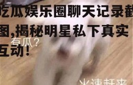 吃瓜娱乐圈聊天记录截图,揭秘明星私下真实互动！